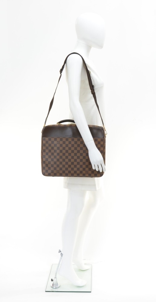 LOUIS VUITTON Ordinator Savannah Ebene Damier Notebook Bag - Final Cal