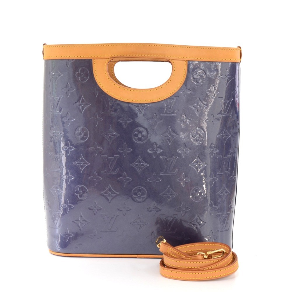 Louis Vuitton Light Blue Monogram Vernis Leather Houston Tote Bag