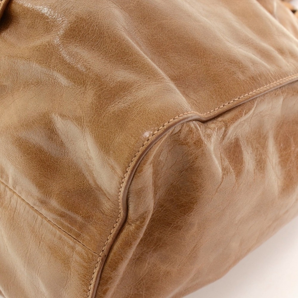 MIU MIU ◆Shoulder Bag / Leather / YLW / Plain Color // 2WAY VITELLO LUX