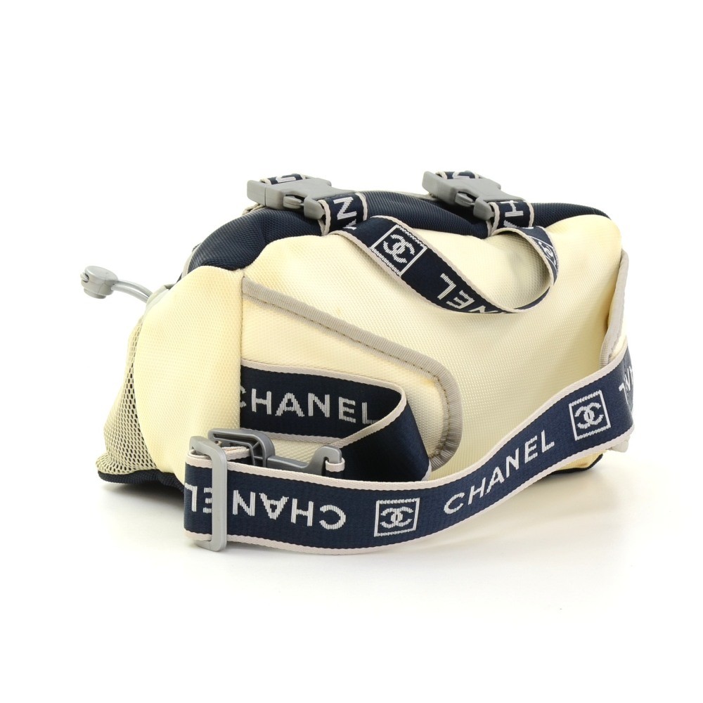 Chanel Chanel Sports Line Navy x White Nylon Waist Pouch Bag