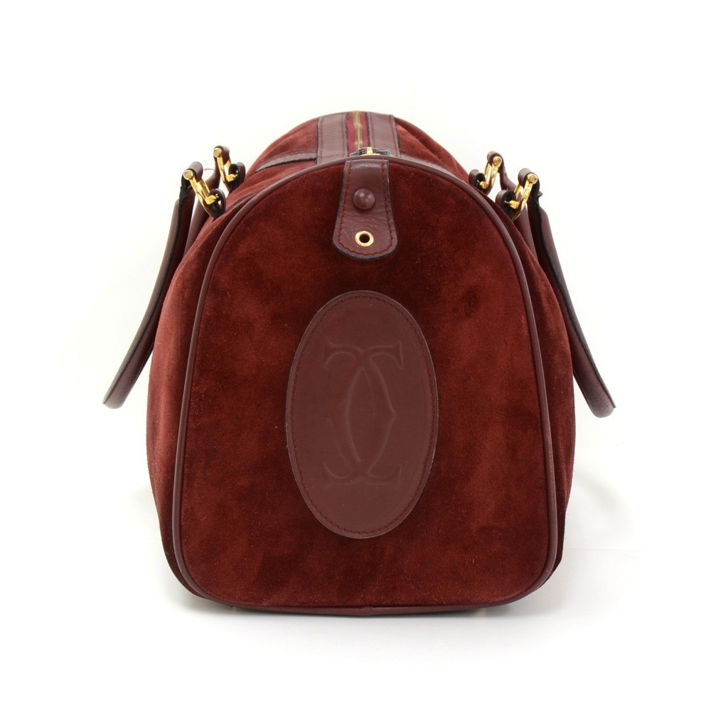 Cartier Cartier Les Must de Cartier Burgundy Suede Leather