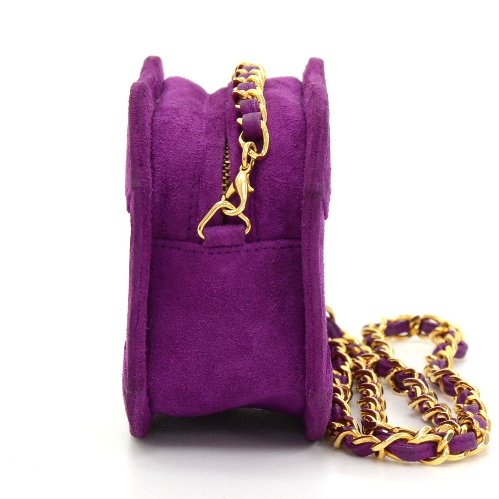 Chanel Purple Suede Kiss Lock Mini Bag Q6BGIT2VUB000