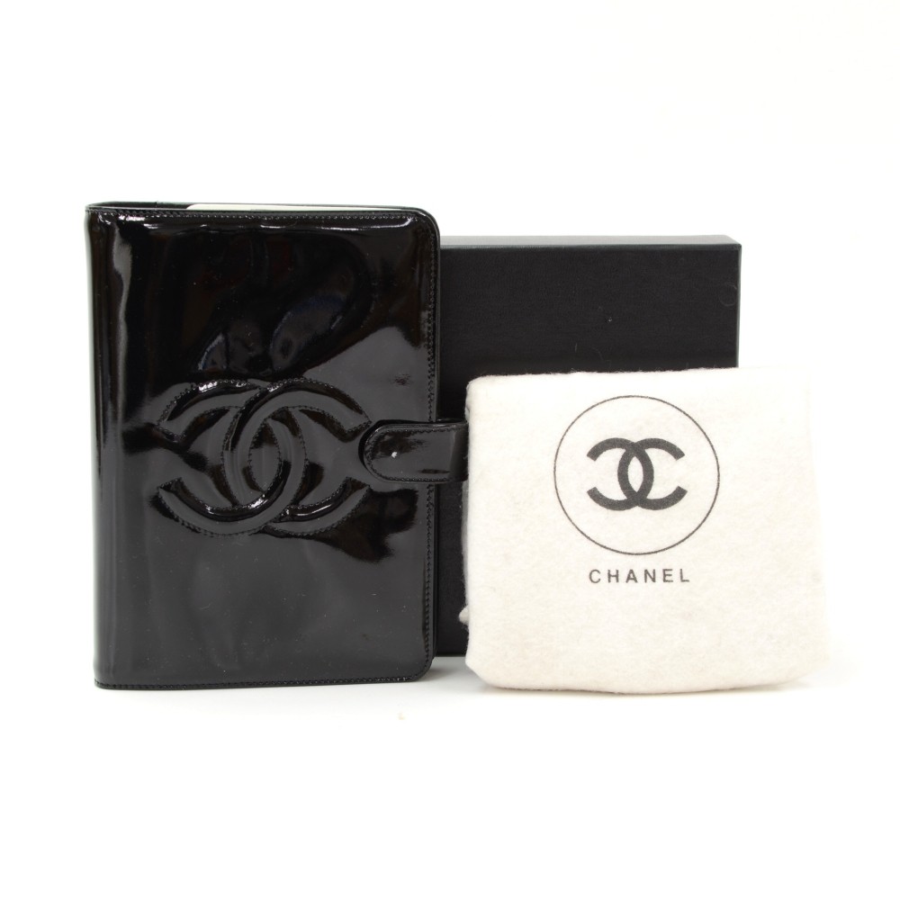Chanel Red CC Leather Agenda Notebook Cover Chanel