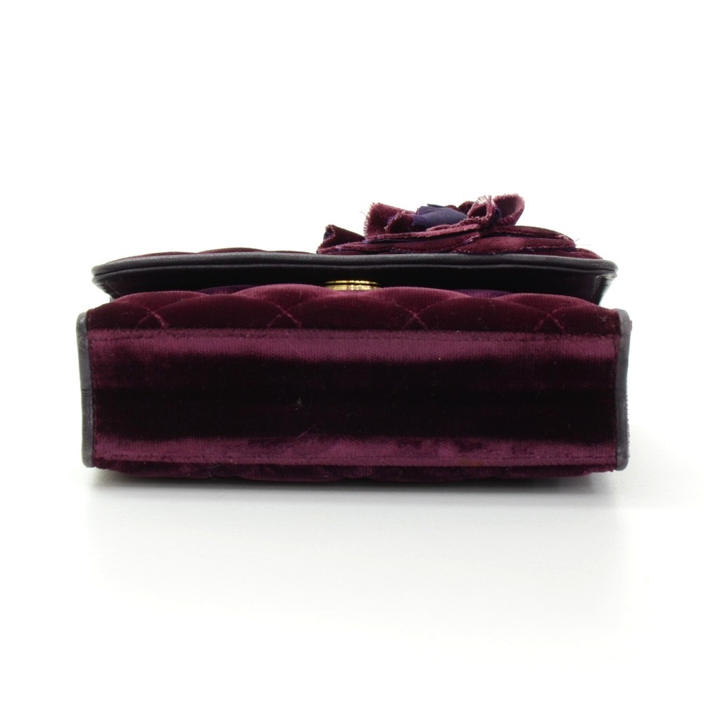Chanel Velvet Mini Flap Bag - Burgundy Mini Bags, Handbags - CHA978057