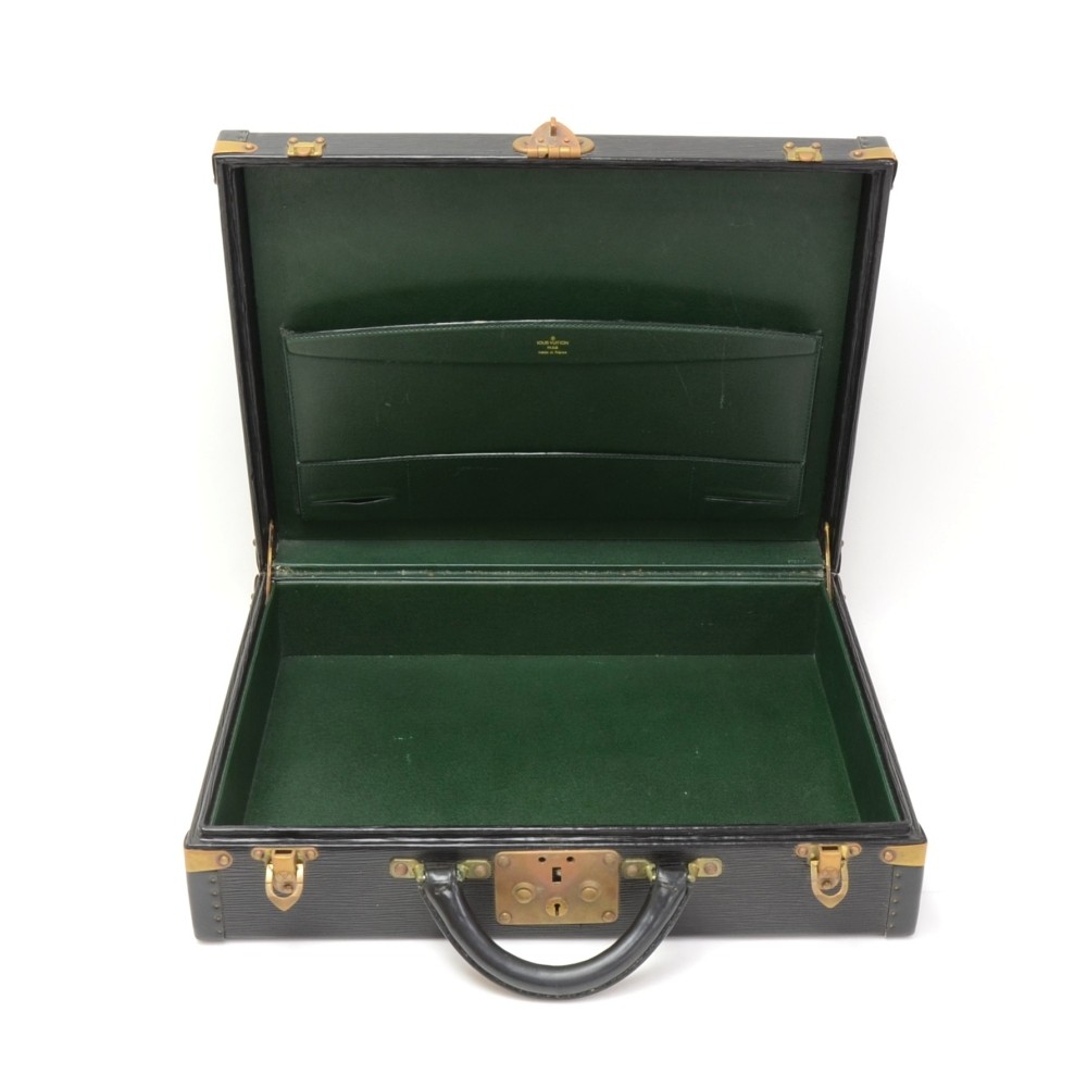 Louis Vuitton President 45 Black EPI Leather Trunk Briefcase