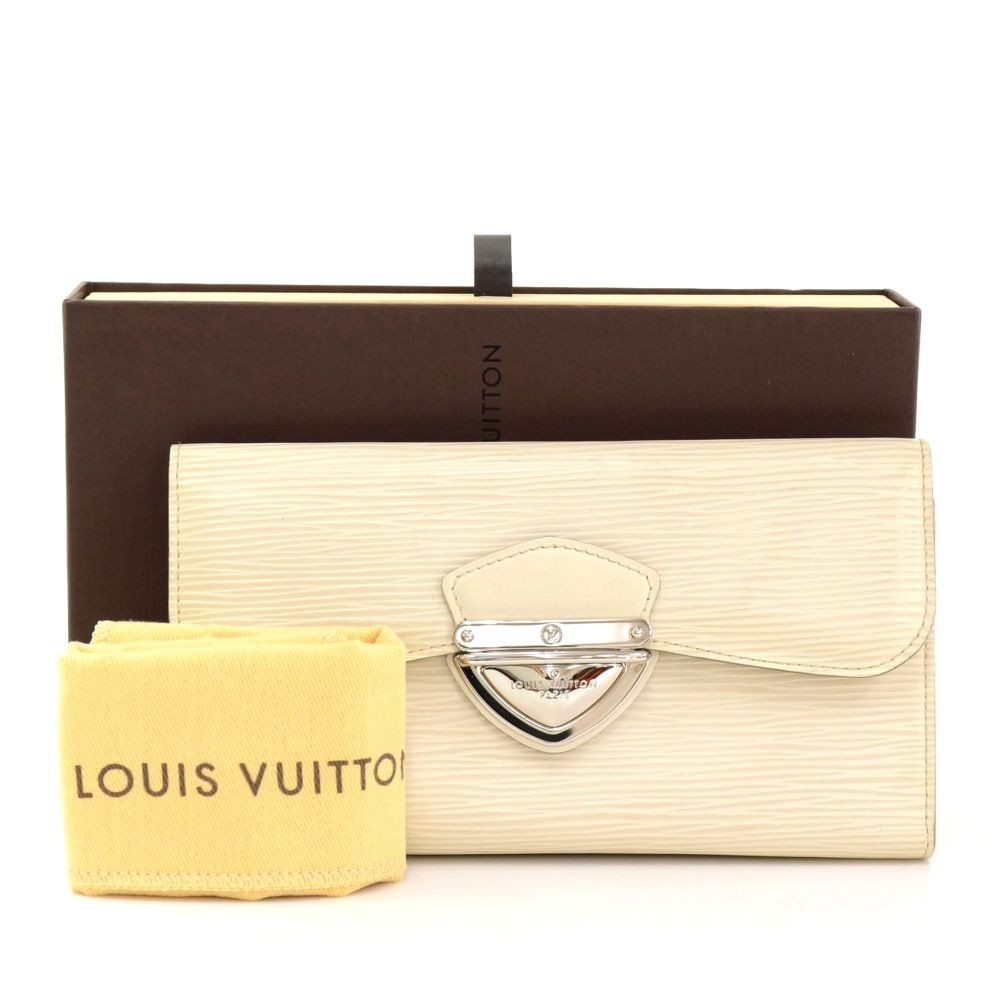 Louis Vuitton White Epi Leather Astrid Wallet - Yoogi's Closet