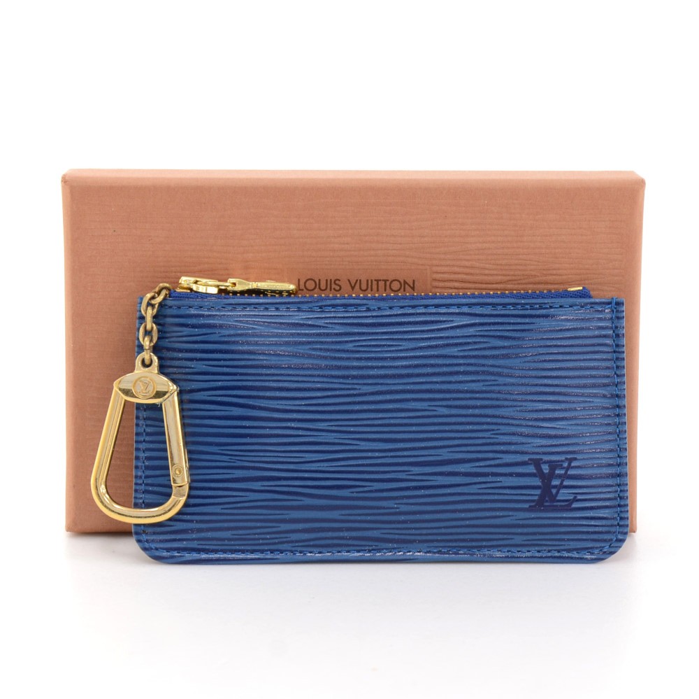 Louis Vuitton Blue Epi Leather Coin Pouch Change Purse Wallet