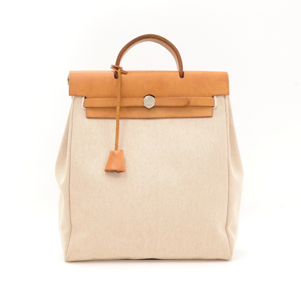 Hermès Sac a Dos Herbag 2 in 1 Backpack Leather ref.330410 - Joli Closet