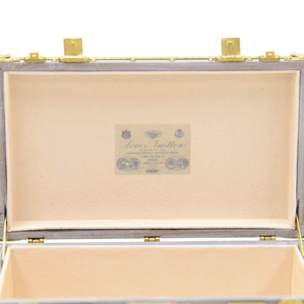 LOUIS VUITTON MINI Malle Zinc Trunk Jewelry Box Case VIP Limited Gift Used  Ex++ $390.00 - PicClick