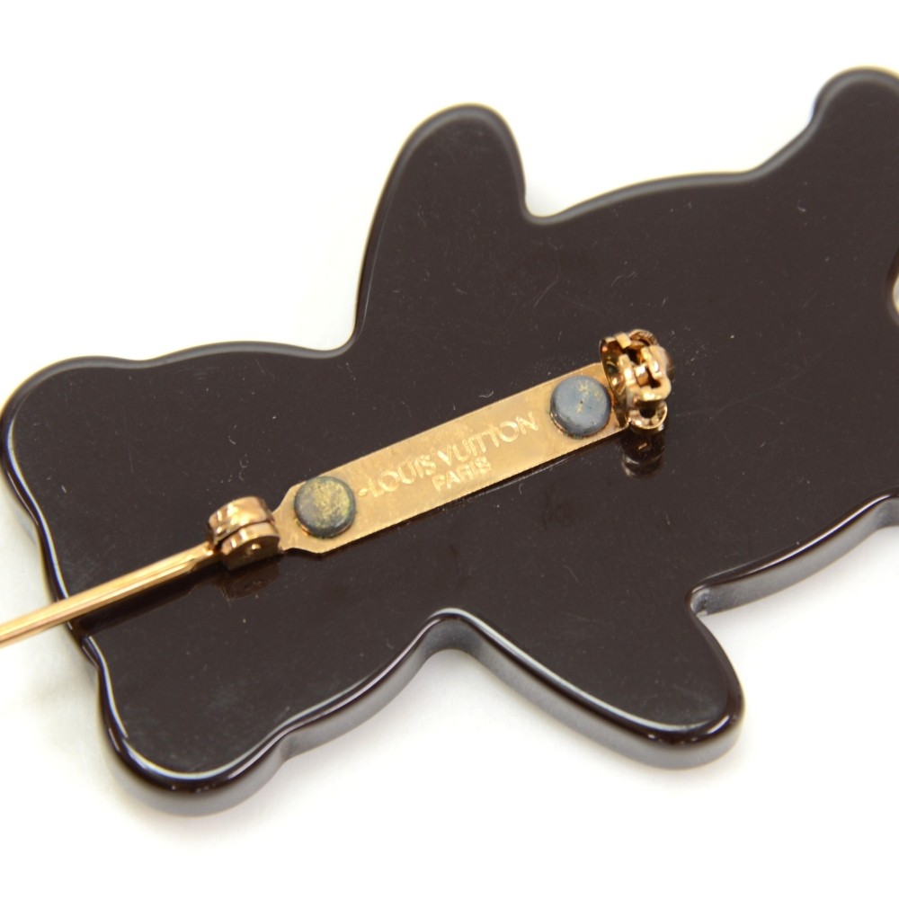 Louis Vuitton Resin Monogram Teddy Bear Brooch - Gold-Plated Pin, Brooches  - LOU719733