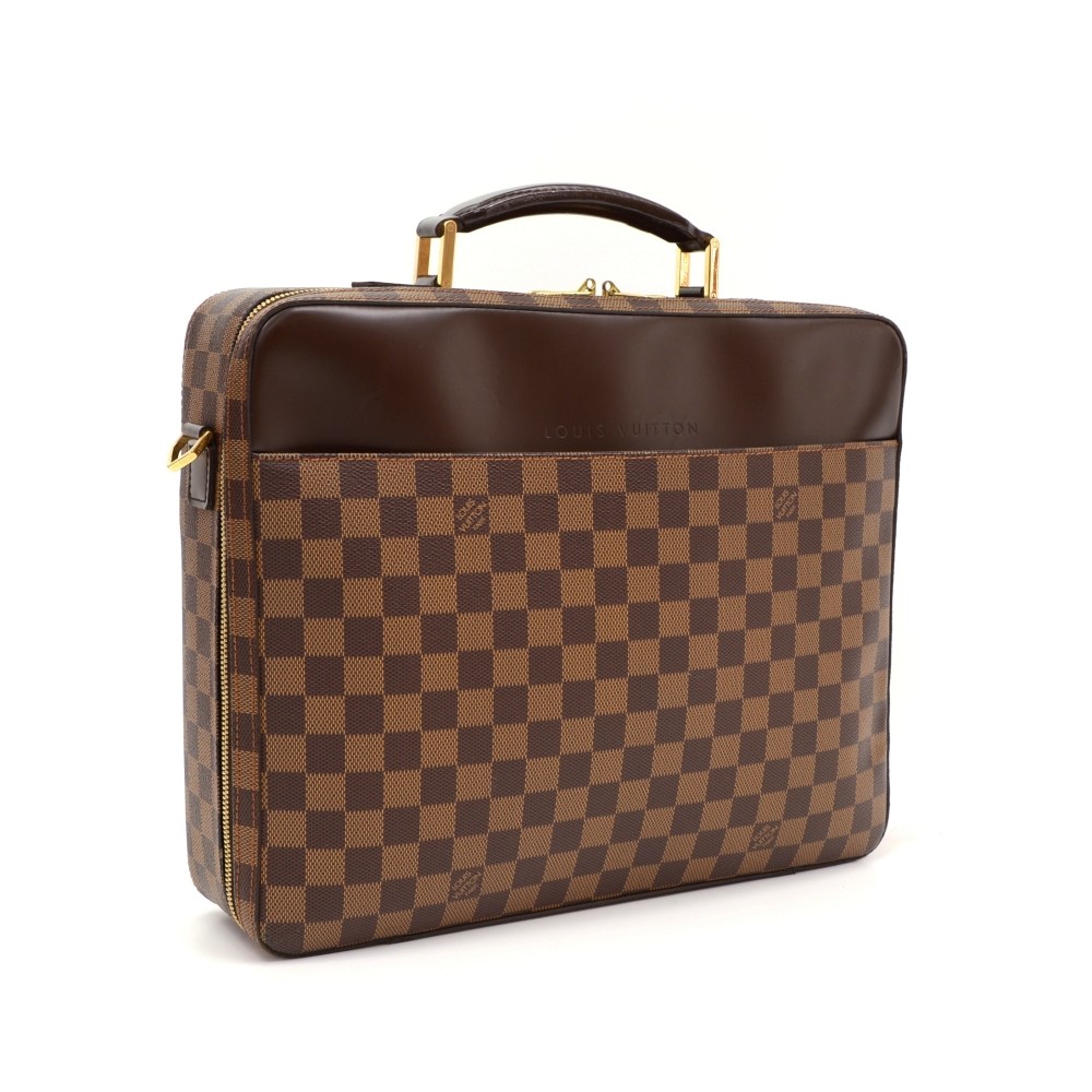 LOUIS VUITTON Ordinator Savannah Ebene Damier Notebook Bag - Final Cal