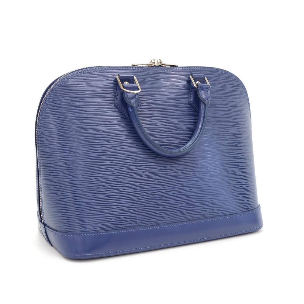 Louis Vuitton Alma Blue Leather Handbag (Pre-Owned) – Bluefly