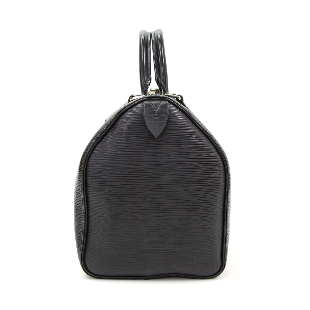 2008 LOUIS VUITTON Black Epi Leather Speedy 30 Handbag at 1stDibs  louis  vuitton speedy 30 black, louis vuitton black epi speedy 30, lv speedy black  leather