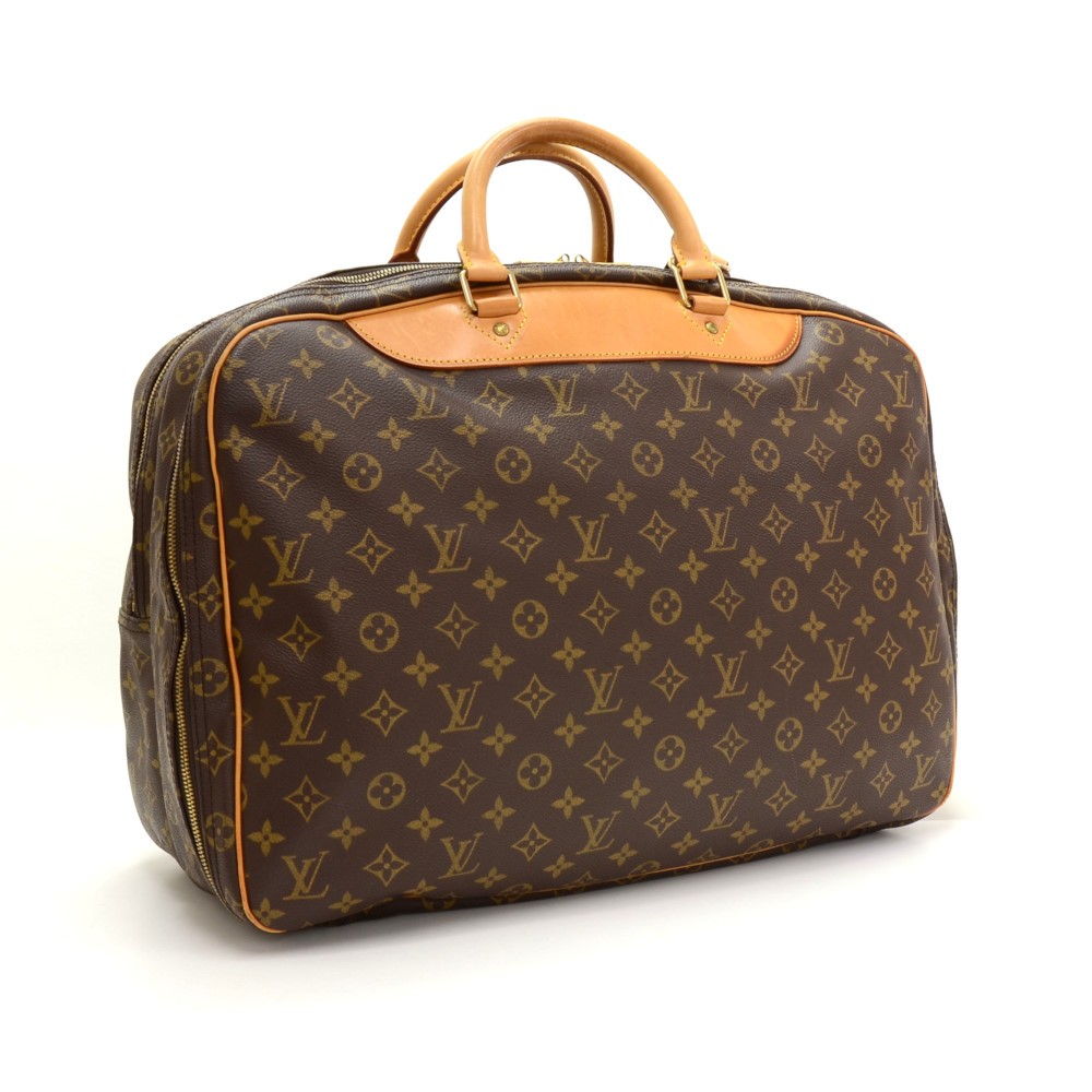 Louis Vuitton Brown Monogram Alize 24 HEURES Leather Cloth ref.963233 -  Joli Closet