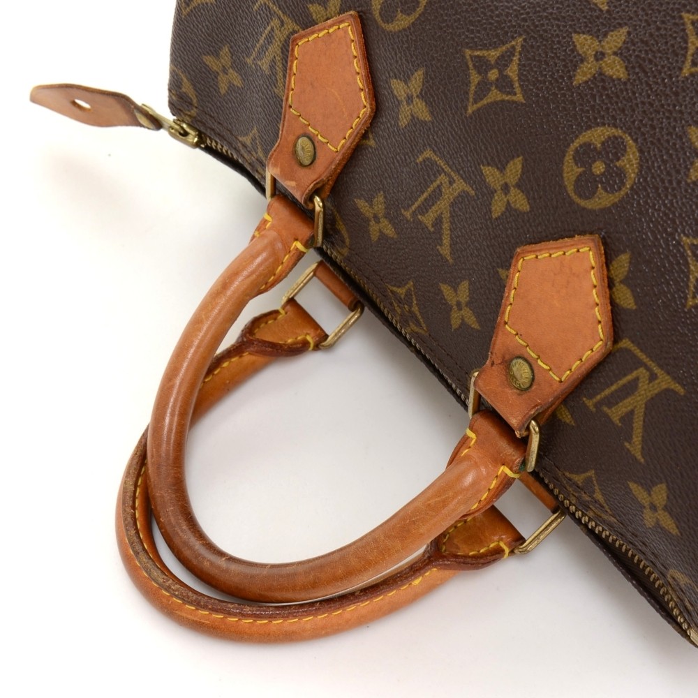 Louis Vuitton Speedy 25 Used Handbag Monogram Leather M41109 Vintage # –  VINTAGE MODE JP