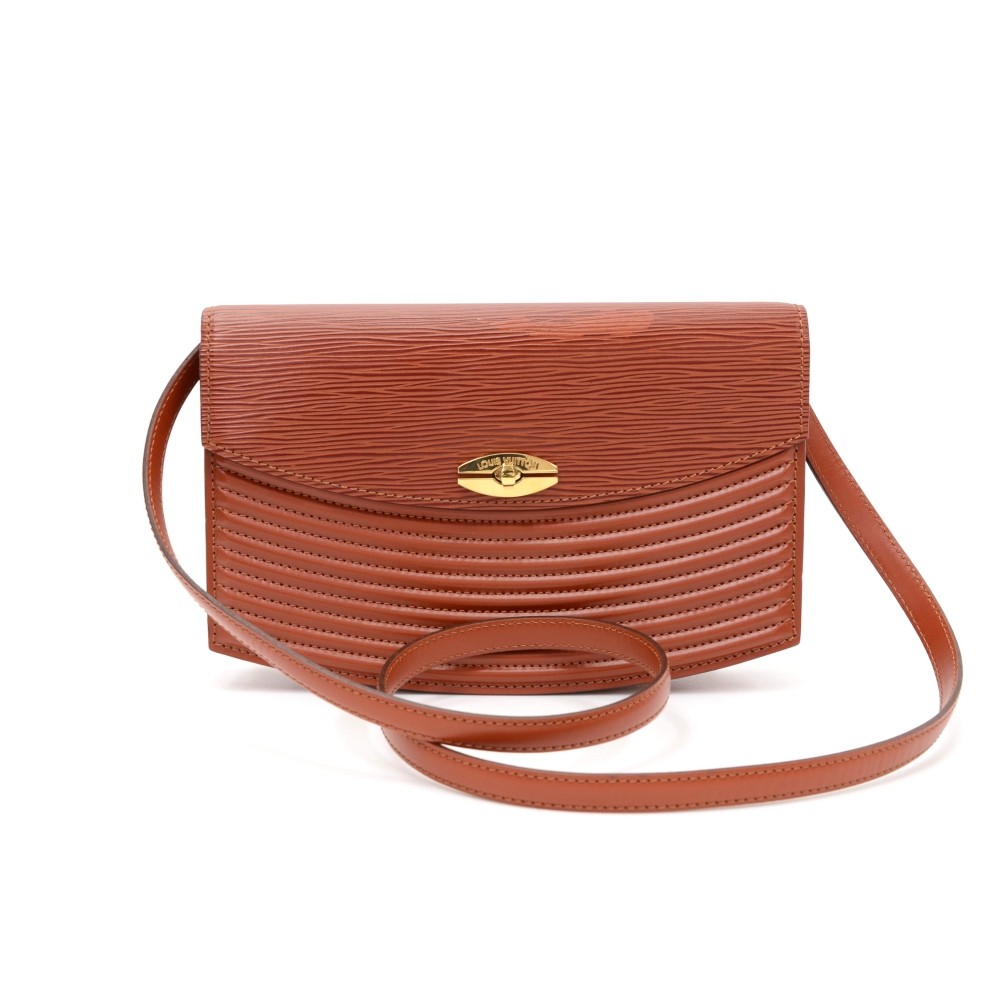Tilsitt Brown Kenyan Fawn EPI Leather Shoulder Bag (Authentic Like New)