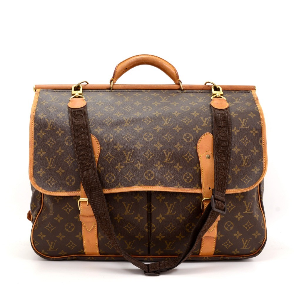 Louis Vuitton Vintage Damier Ebene Sac Chasse Hunting Bag - Brown