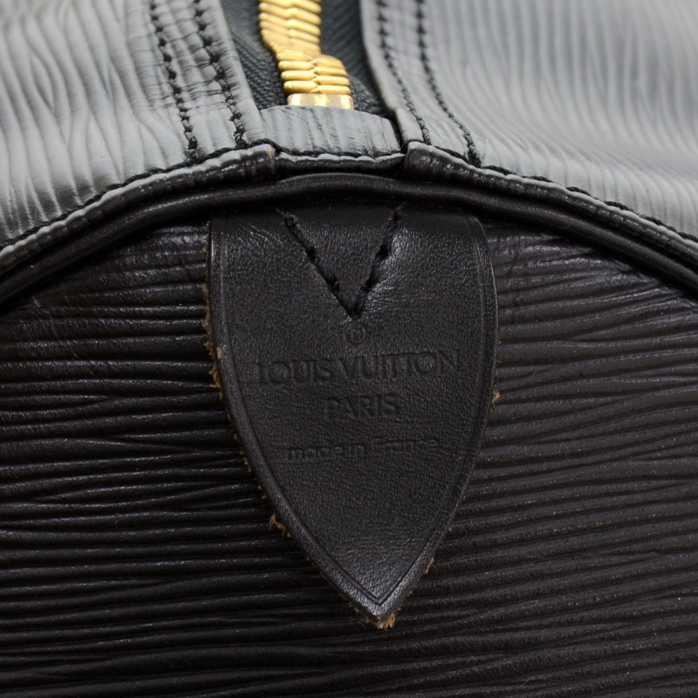 LOUIS VUITTON LV Keepall 50 Travel Hand Bag Epi Leather Black M42962 76SC939