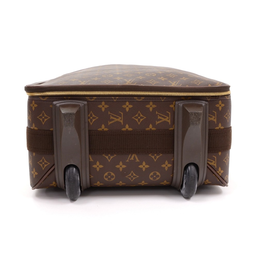 LOUIS VUITTON Brown Monogram Canvas Leather Trim 'Pegase 60' Suitcase –  Twist Styl