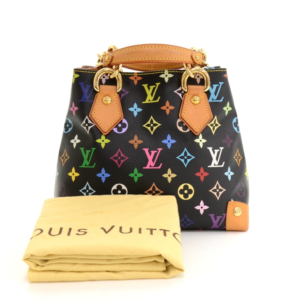 Louis Vuitton - Authenticated Audra Handbag - Leather Black Plain for Women, Good Condition