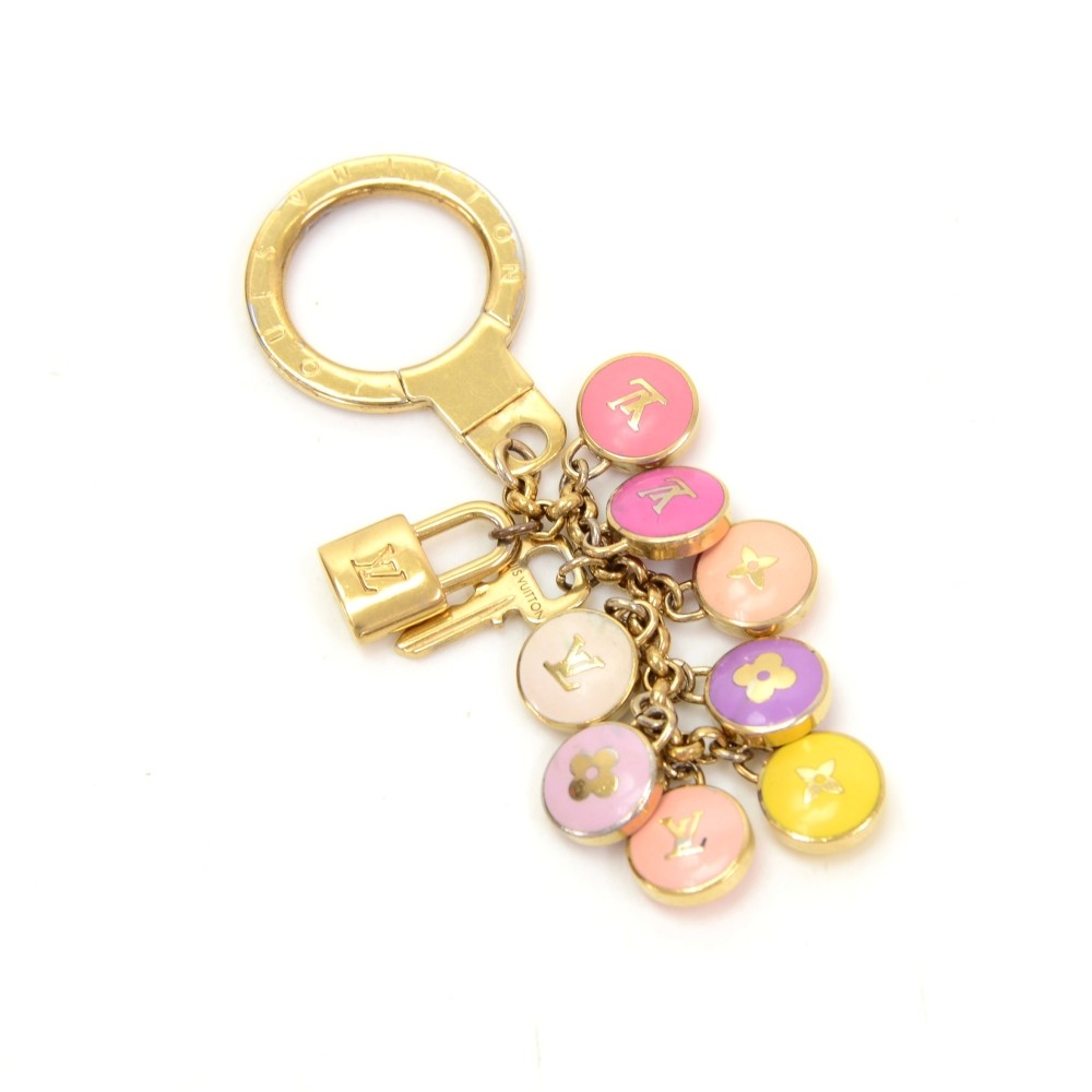 Louis Vuitton Bag Charm Key Chain Holder Pretty Charm Pink Multicolor in  Brass with Brass - US