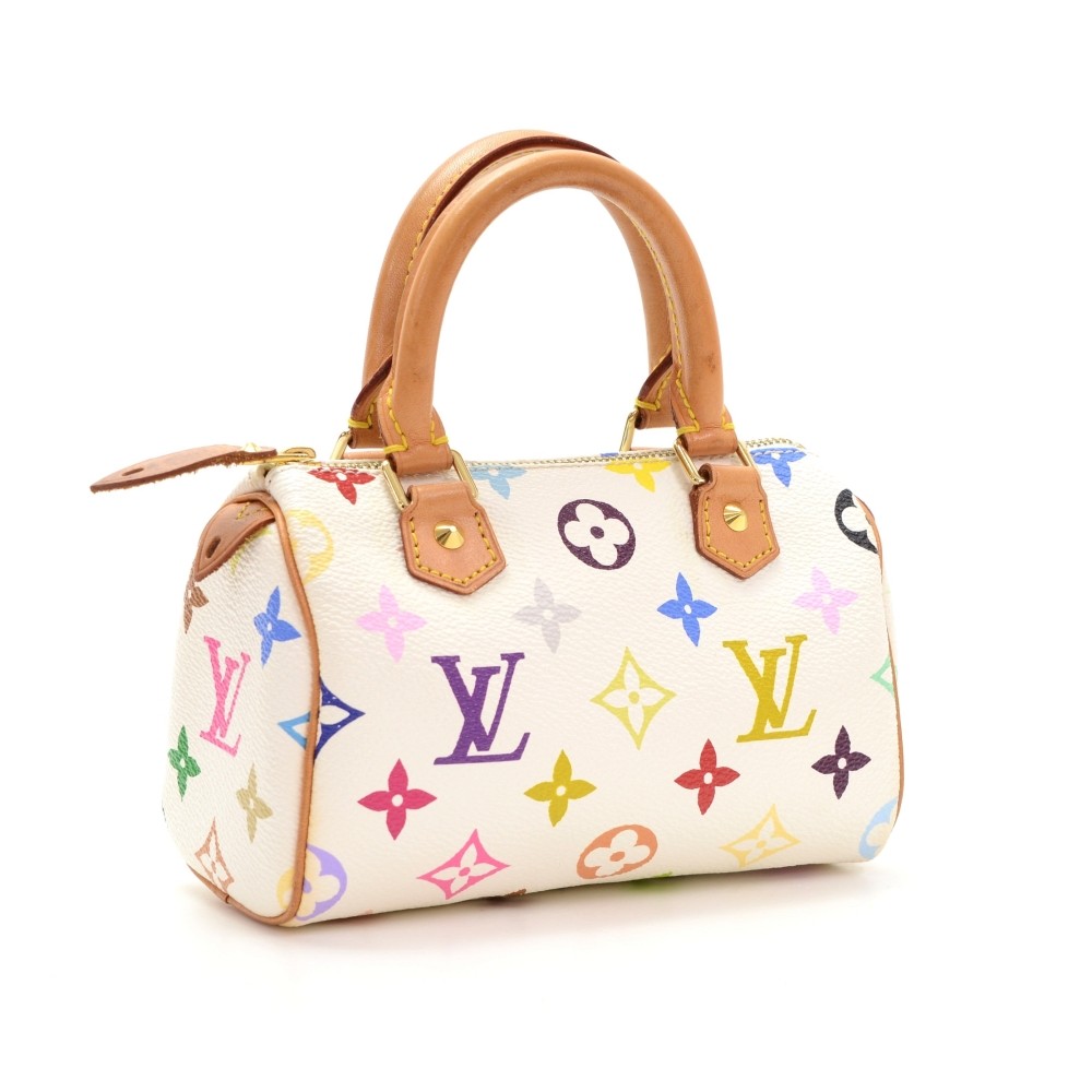 LOUIS VUITTON Multicolor Mini Sac HL White ❤ liked on Polyvore featuring  bags, louis vuitton bags, holiday bags, zip…