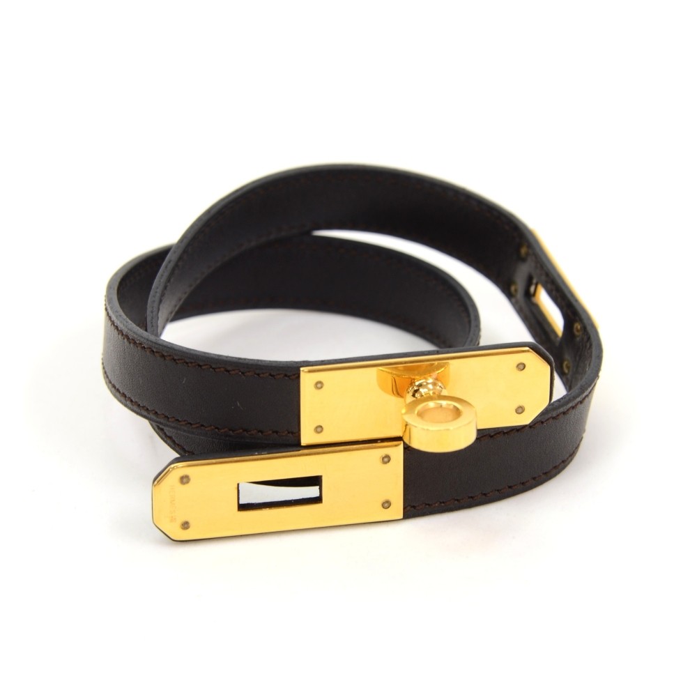 Hermès Kelly Double Tour Leather Bracelet