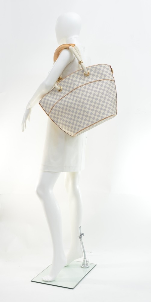 Louis Vuitton Damien Azur Tote Bag Pampelonne GM(large size) Beige