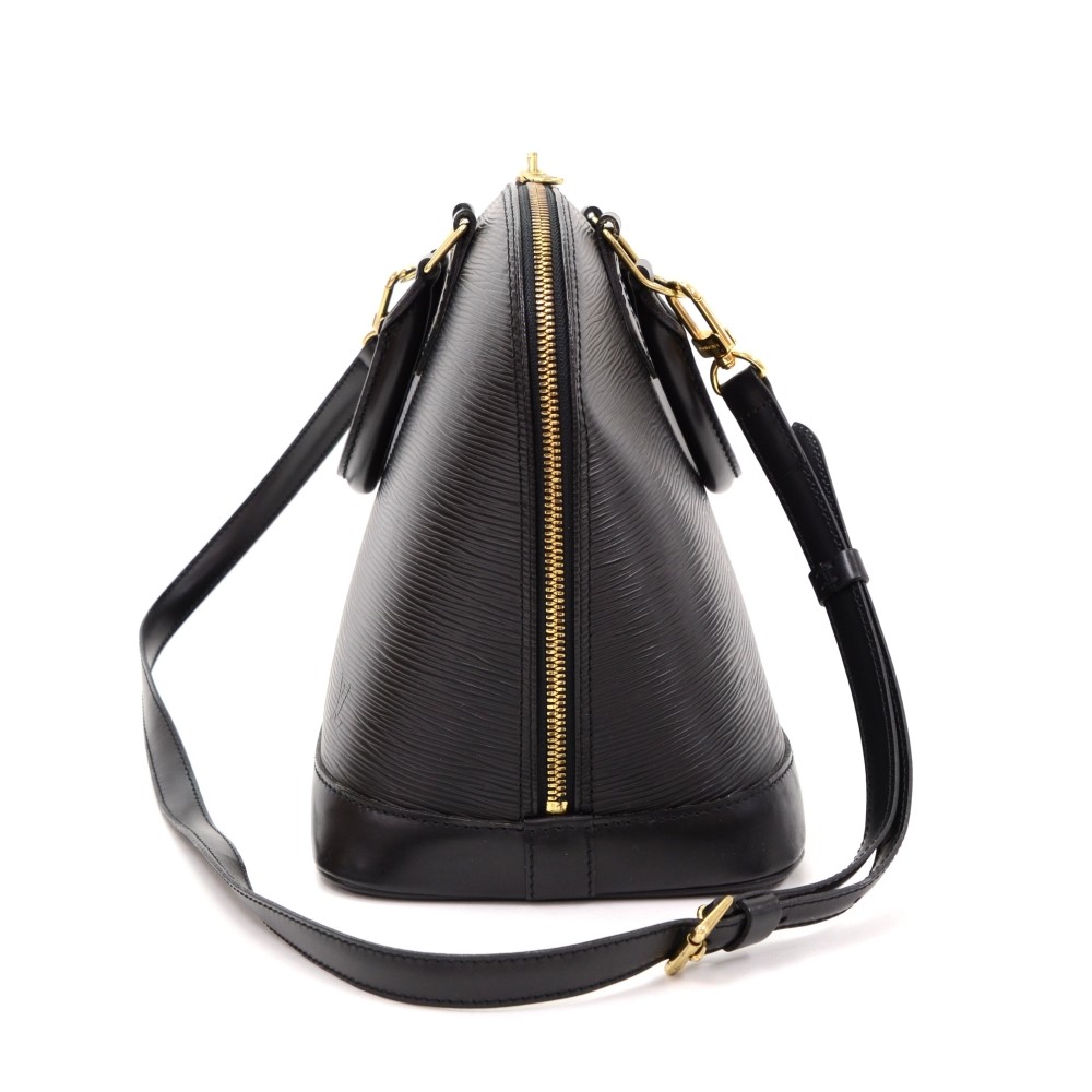 Alma leather handbag Louis Vuitton Black in Leather - 31651189