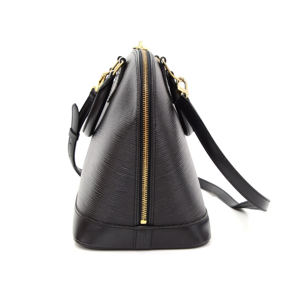 Louis Vuitton Alma Black Leather Handbag (Pre-Owned) – Bluefly