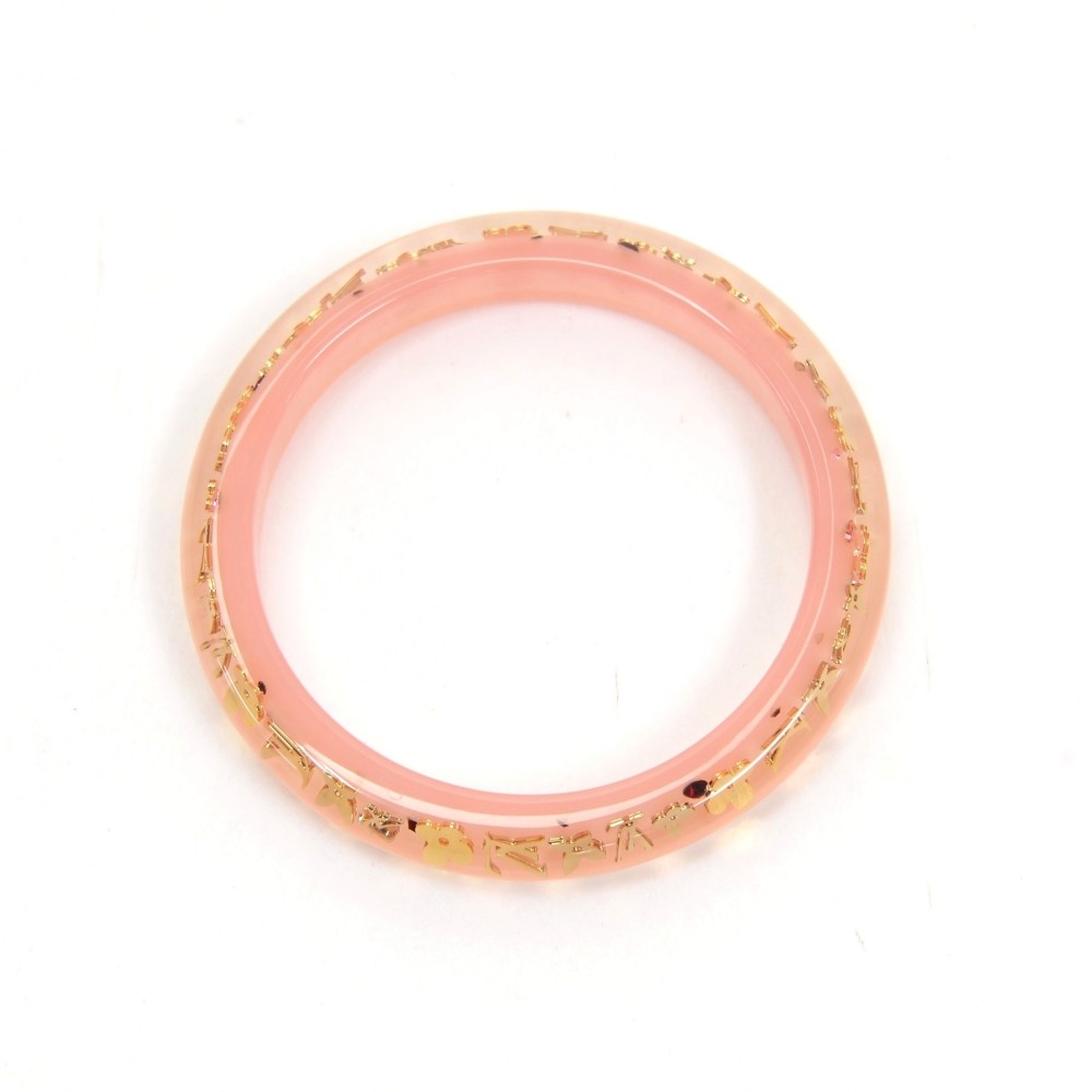 Auth Louis Vuitton LV Confidential Bangle Bracelet Pink/Goldtone Metal -  e53933a