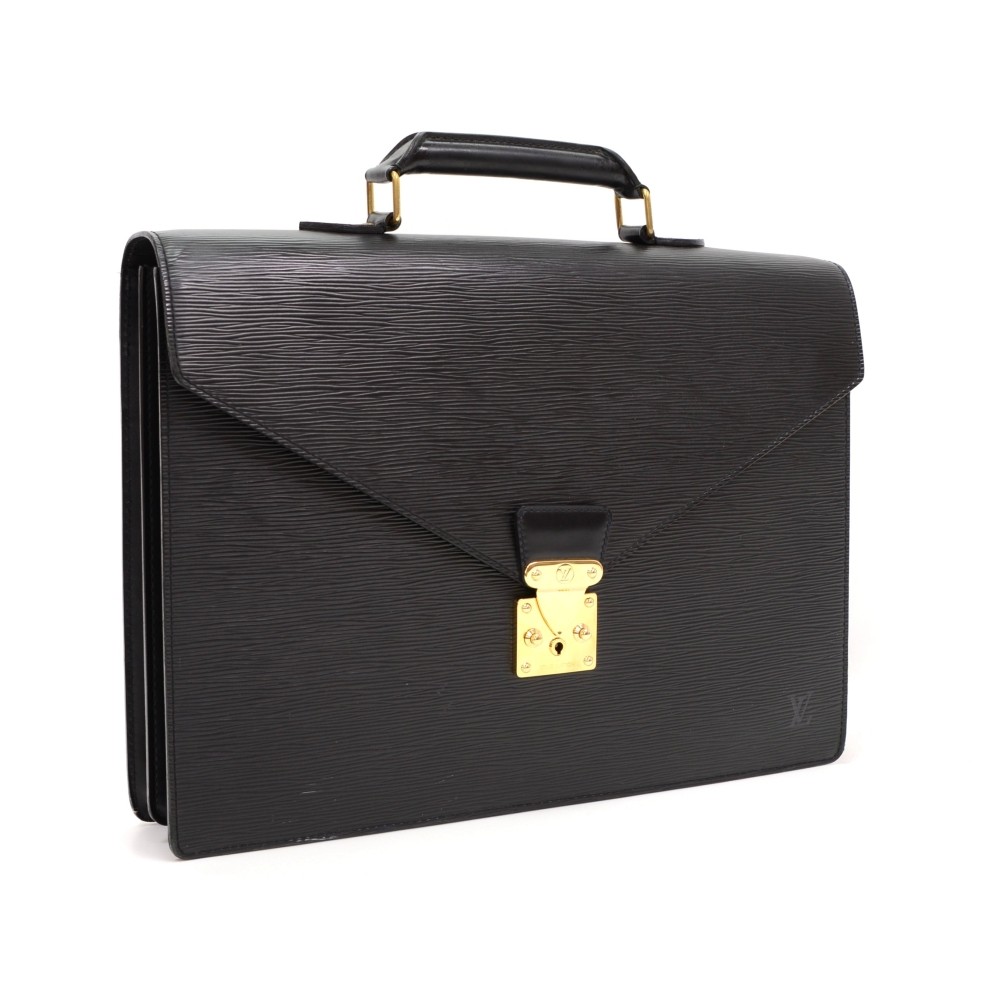Louis Vuitton Envelope Pouch Epi Leather Black 1165731
