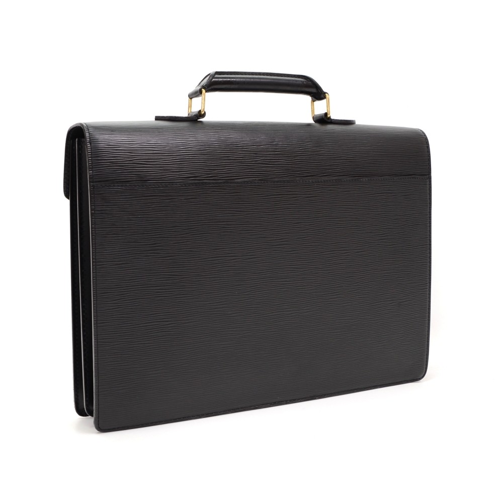 Louis Vuitton Black Epi Leather Serviette Conseiller Briefcase Louis  Vuitton