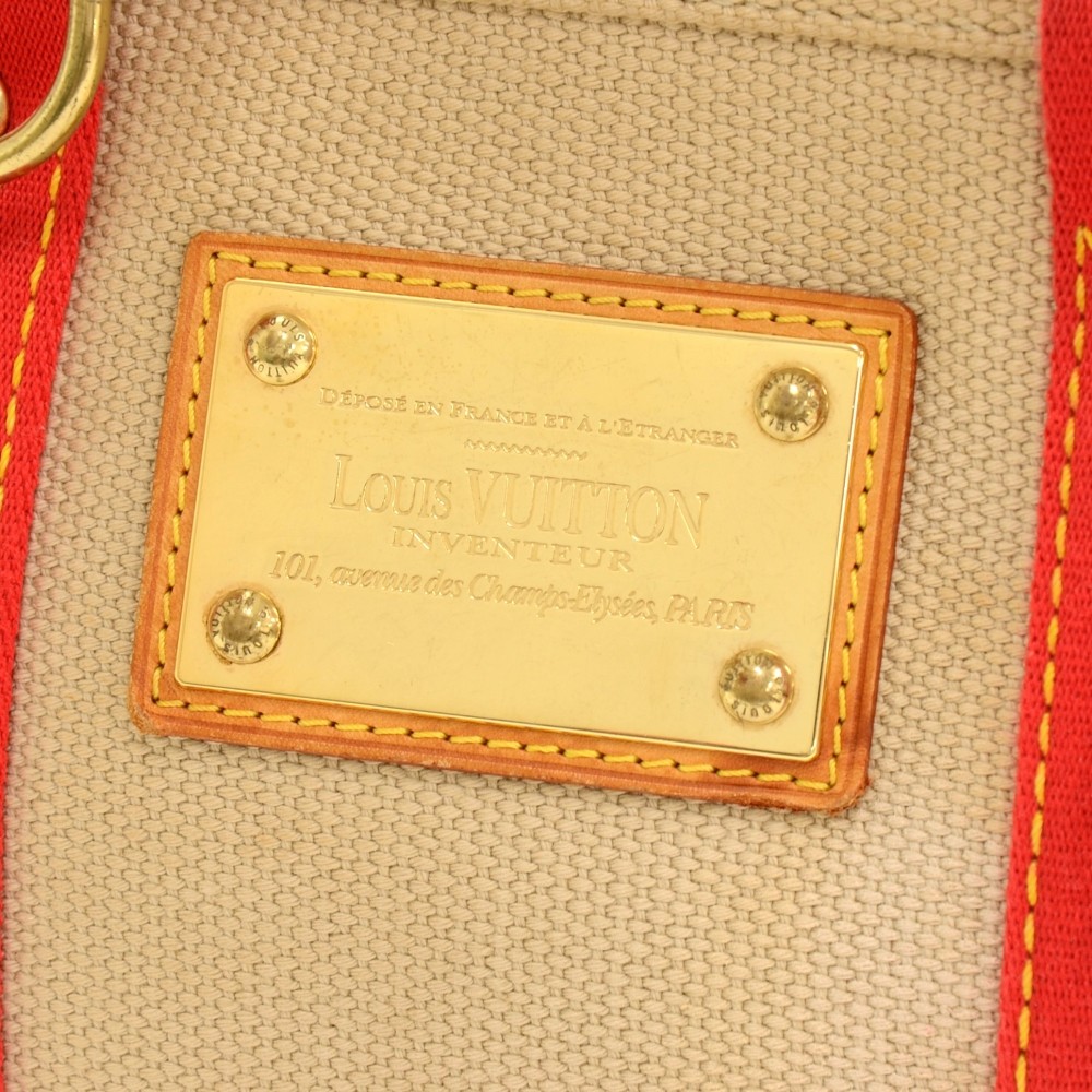 Louis Vuitton Red Canvas Cabas PM QJB0070ERF001