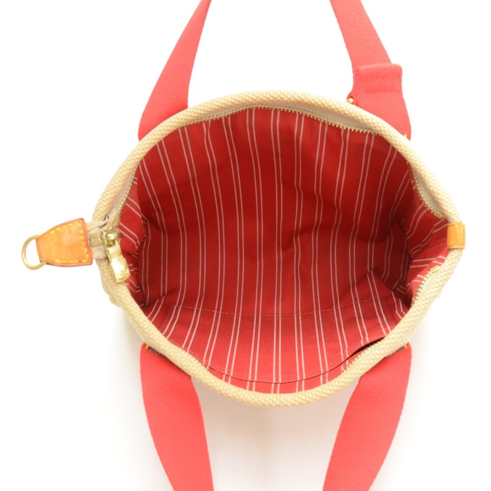 Louis Vuitton Brown Antigua Cabas PM Red Beige Cloth Cloth ref.442954 -  Joli Closet