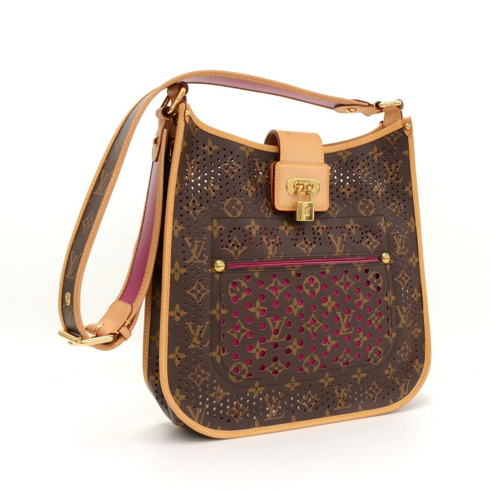 Auth Louis Vuitton Monogram Perforated Musette purple Limited Edition  1E100030n"