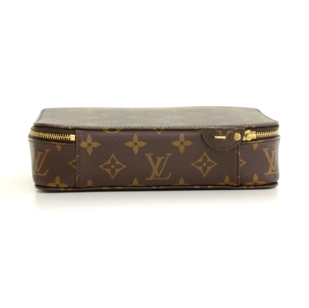 Auth Louis Vuitton Monogram Monte Carlo Jewelry Case Box Medium