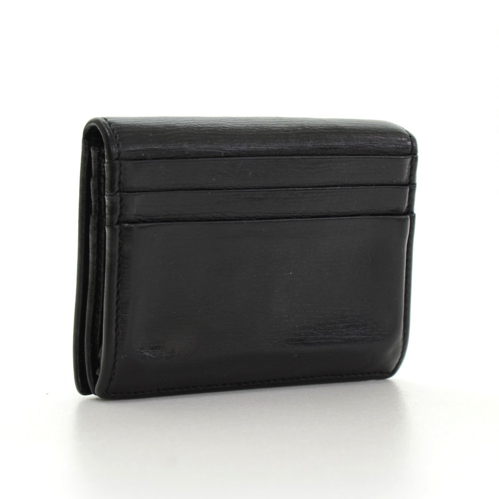 Gucci Gucci Black Leather Card Wallet