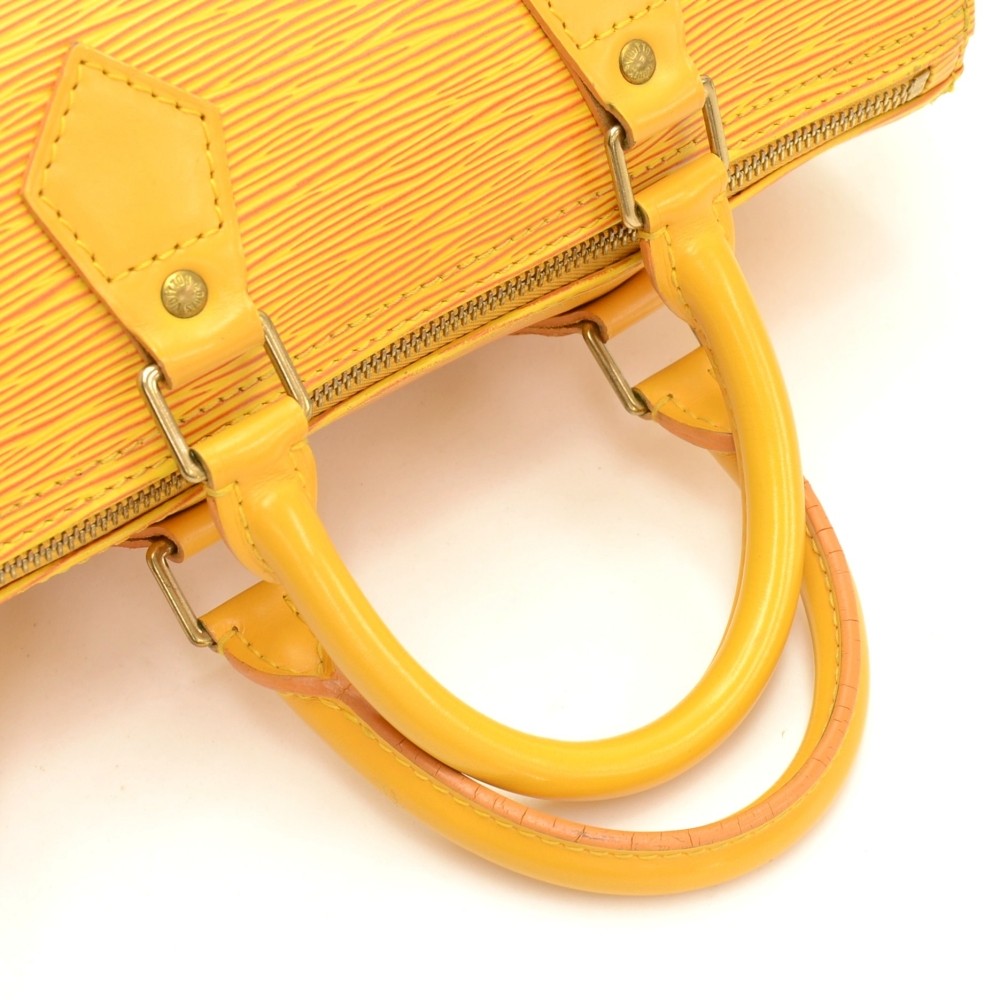 Louis Vuitton Tassil Yellow Epi Leather Speedy 25 Bag For Sale at 1stDibs