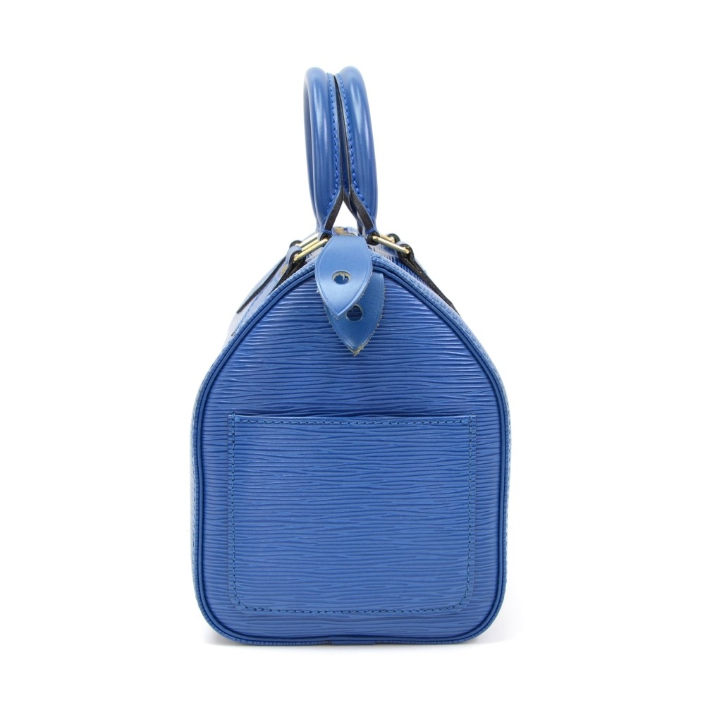 Louis Vuitton Speedy Bandouliere Bag Epi Leather 25 Blue 22069163