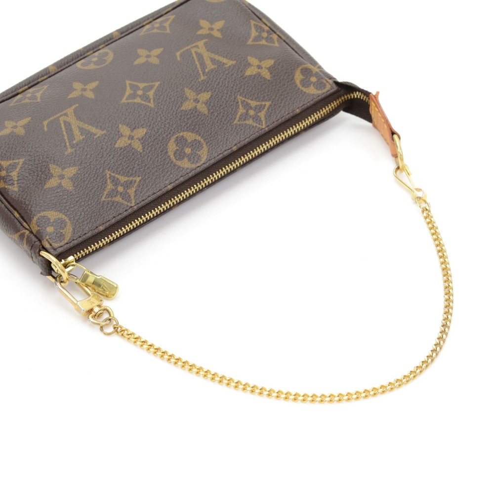 LV Mini Pochette Accessoires Monogram Canvas with Leather and Gold Hardware  #TOST-3 – Luxuy Vintage