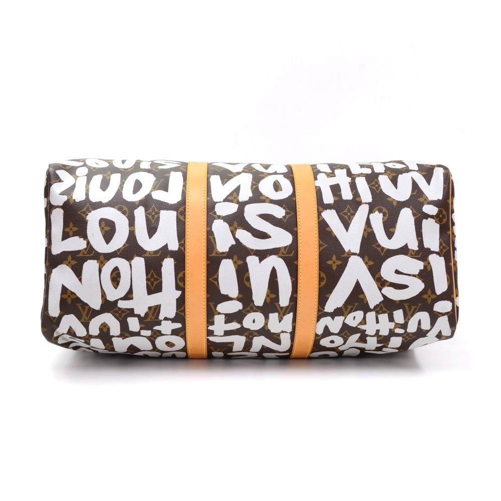 Louis Vuitton Duffle Keepall 50 Travel Handbag Monogram Graffiti M9219 –  AMORE Vintage Tokyo