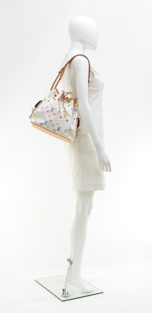Louis Vuitton White Multicolor Petit Noe - A World Of Goods For