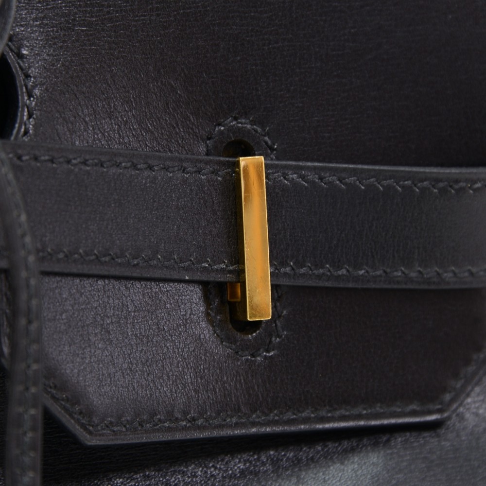 Hermes Hermes Birkin 35cm Black Box Calf Leather Gold Tone