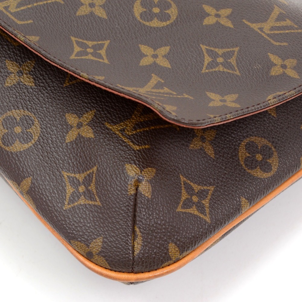 Louis Vuitton Musette Tango Handbag Monogram Canvas Brown 219718140