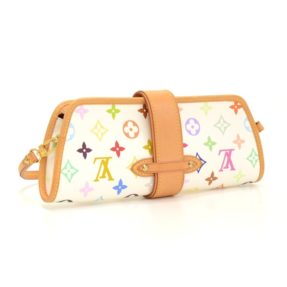 Louis Vuitton White Monogram Multicolore Shirley Pochette Bag