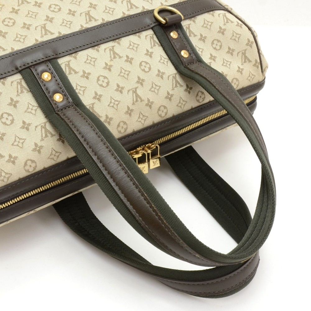 Josephine cloth handbag Louis Vuitton Khaki in Cloth - 11113367