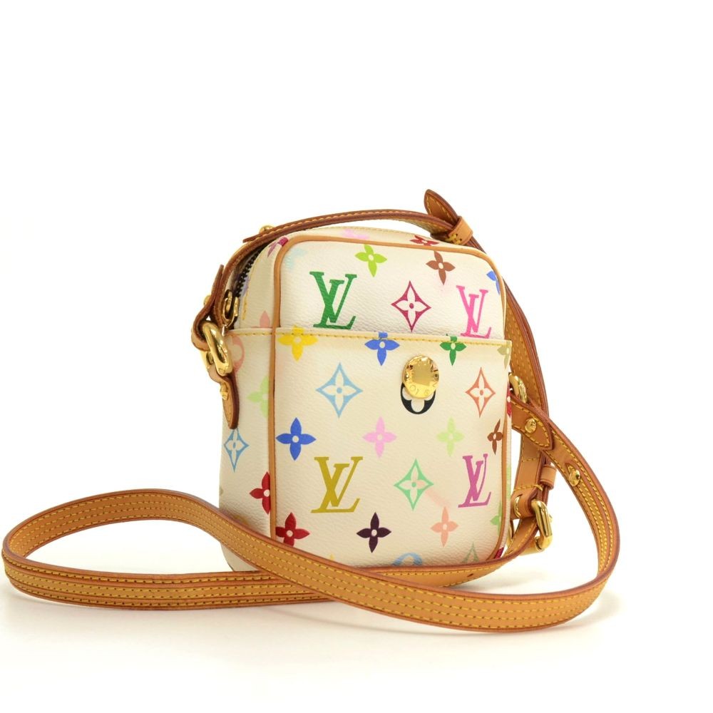Louis Vuitton, Bags, Authentic Louis Vuitton Rift Shoulder Bag Th095  White Monogram Multicolor
