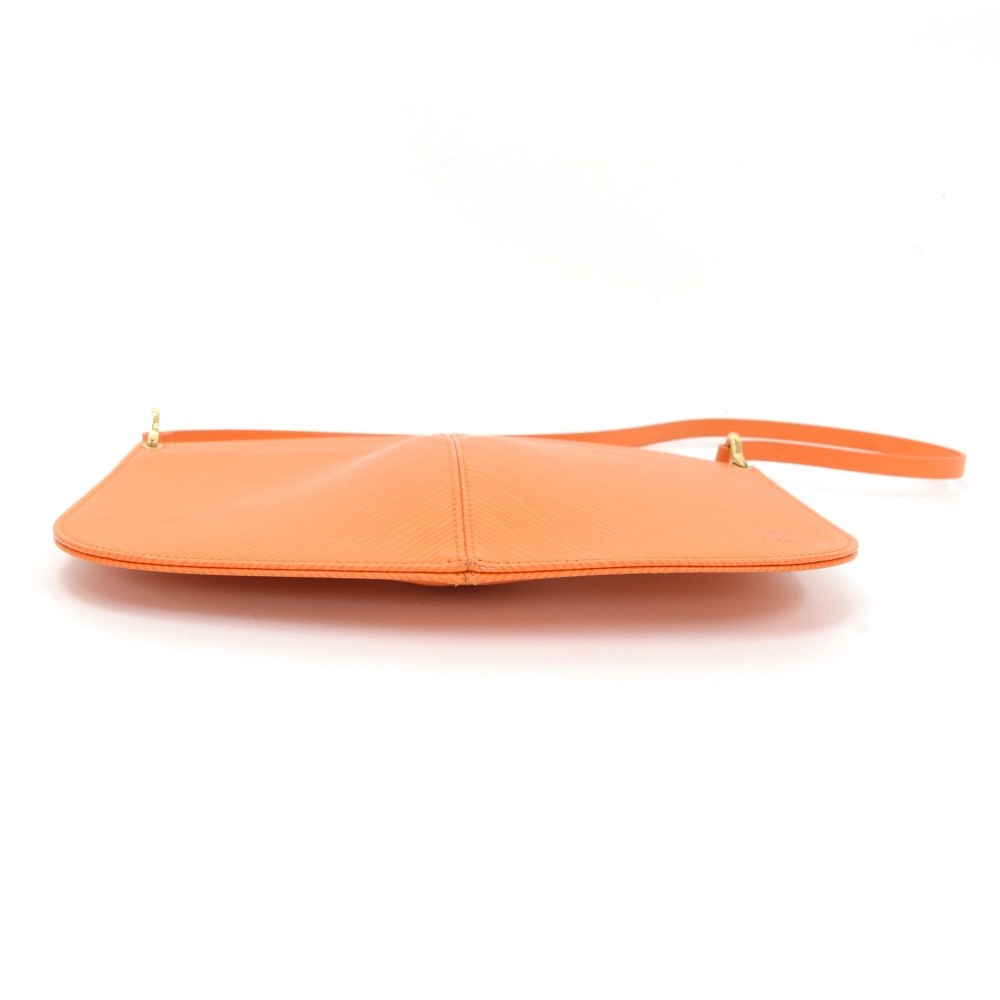 Louis Vuitton Pochette Demi Lune Orange Epi Leather Hand Bag at 1stDibs
