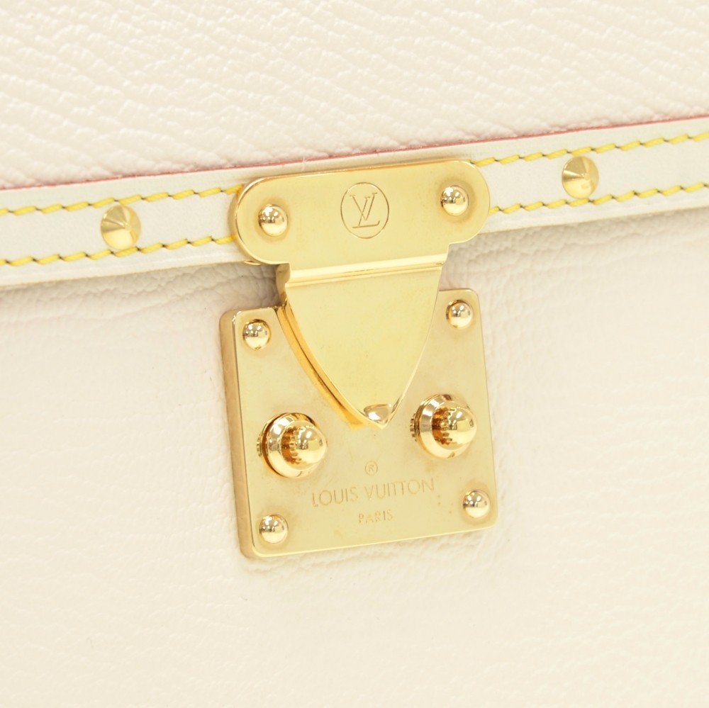 Louis Vuitton White Suhali Leather L'Aimable Bag - Yoogi's Closet